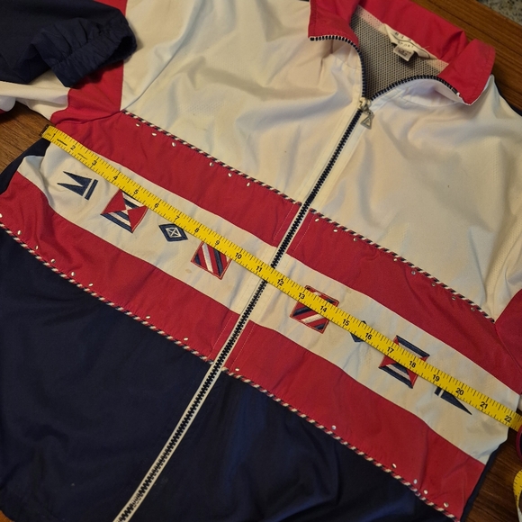 Nautical Red and Blue windbreaker Jacket SP - Picture 5 of 9